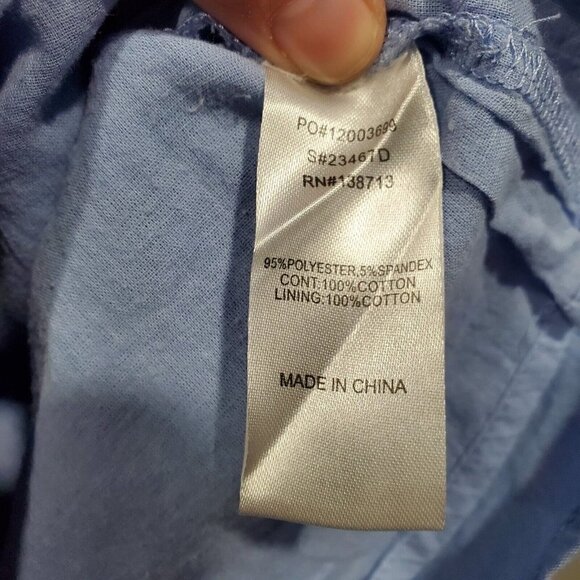 Doe & Rae Women's Short Flutter Sleeve Round Neck Striped Color Block Dress Sz L - Picture 8 of 13